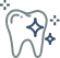 Sparkling tooth icon