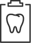 Tooth on clipboard icon