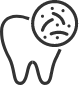 Close up of tooth icon