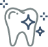 Sparkling tooth icon